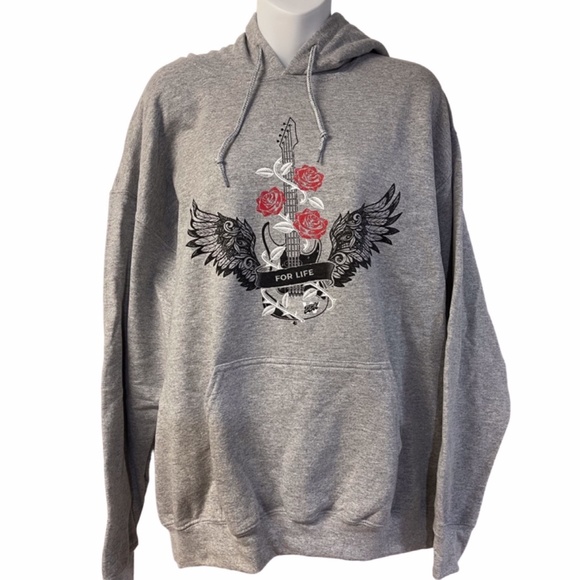 🆕 DDK Rock Apparel Music For Life Sweatshirt Hoodie - Picture 3 of 3